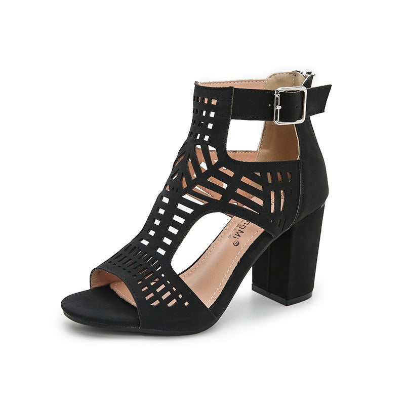 High Heel Sandalen met Gatendesign