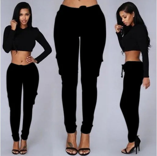 High-Waisted Skinny Cargo Pants