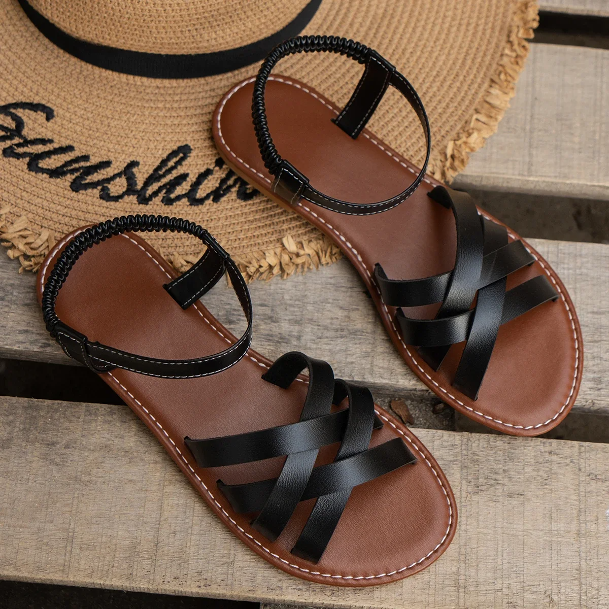 Elegante Leren Sandalen