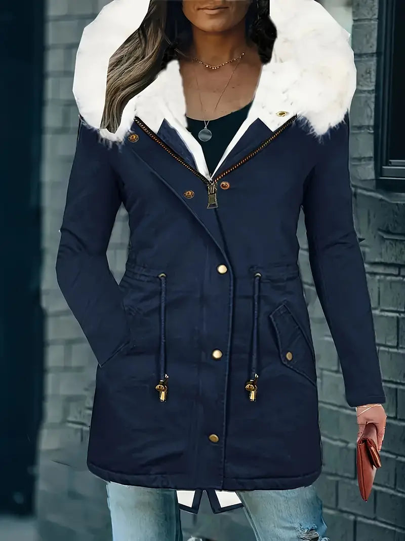 Dames Parka Winterjas met Kunstbont