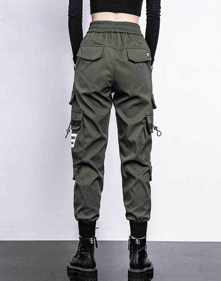 Cargo Broek met Hoge Taille en Zakken