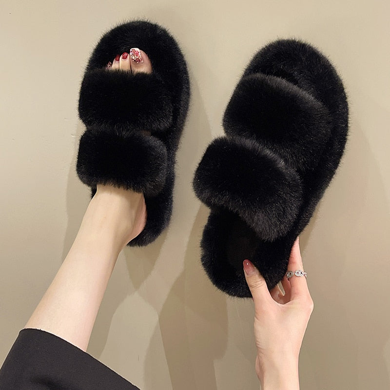 Fluffy Fashion Pantoffels