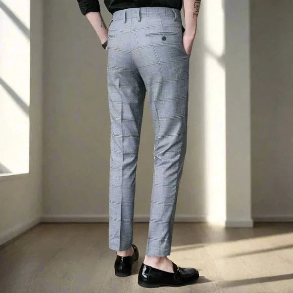 Geruite Slim-Fit Broek voor Heren