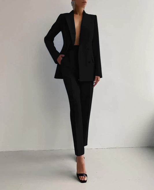 Elegante Blazer & Broek voor Dames - Tweedelige Set