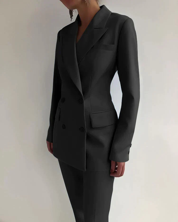 Elegante Blazer & Broek voor Dames - Tweedelige Set