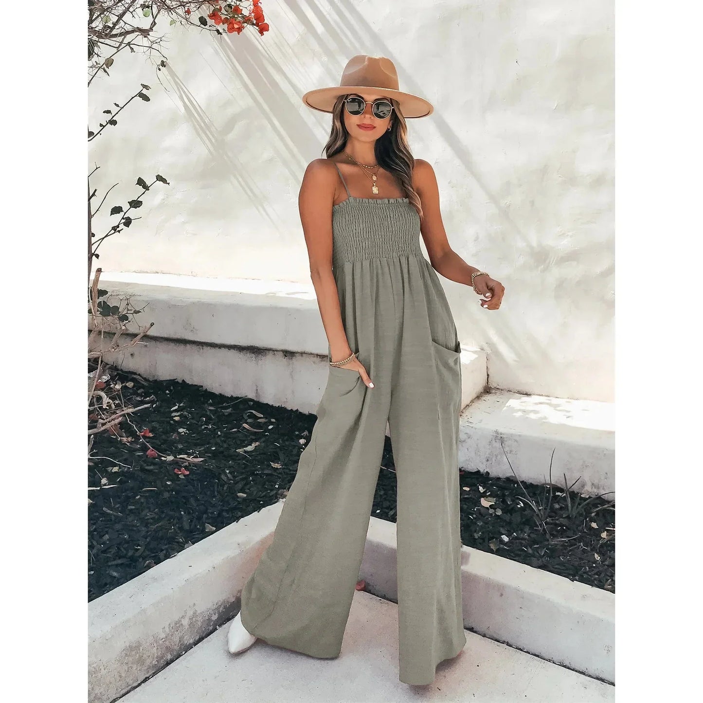 Casual Jumpsuit met Spaghettibandjes