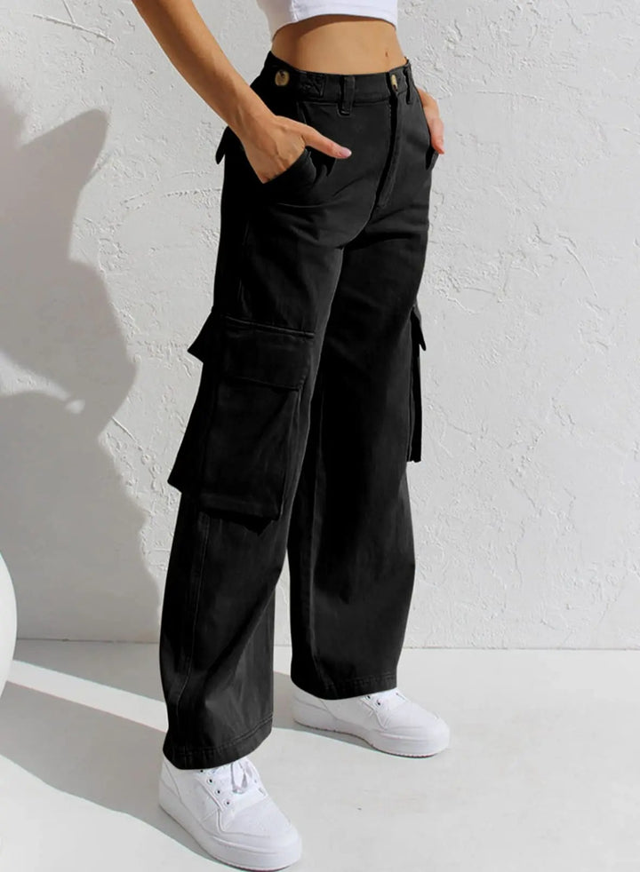 Baggy Cargo Broek met Meerdere Zakjes voor Dames