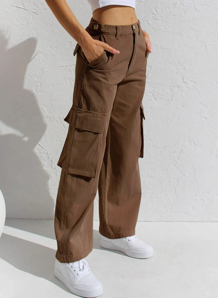 Baggy Cargo Broek met Meerdere Zakjes voor Dames