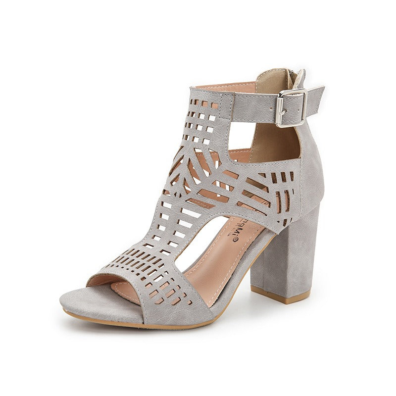 High Heel Sandalen met Gatendesign