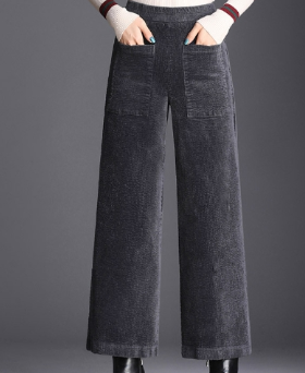 Elegante Wide-Leg Corduroy Pants voor Dames