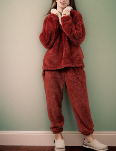 Pluche Fleece Loungewear - Tweedelige Set