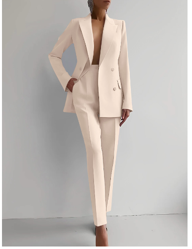 Elegante Blazer & Broek voor Dames - Tweedelige Set