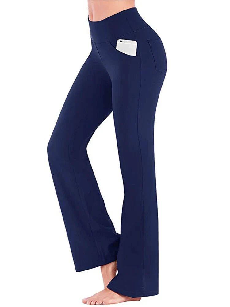 Flared Pants met Hoge Taille en Stretchstof