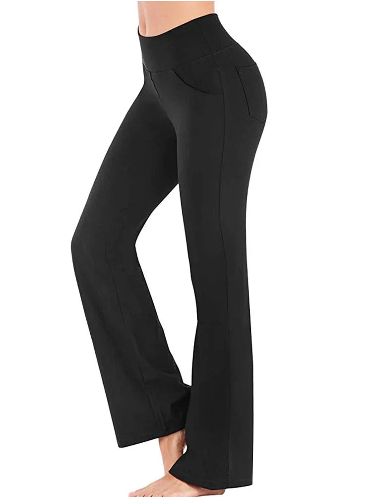 Flared Pants met Hoge Taille en Stretchstof