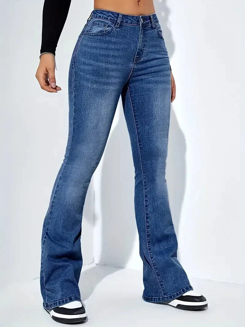 Straight Jeans met Hoge Taille voor Dames