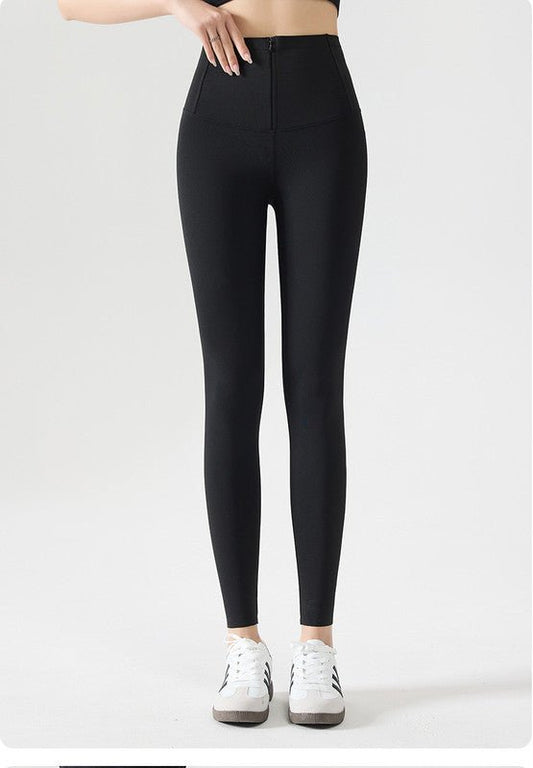 Leggings met Hoge Taille en Rits