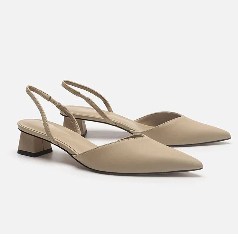 Taps Toelopende Hakken - Slingback Stijl