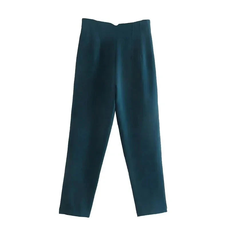 Formele Cropped Broek met Hoge Taille