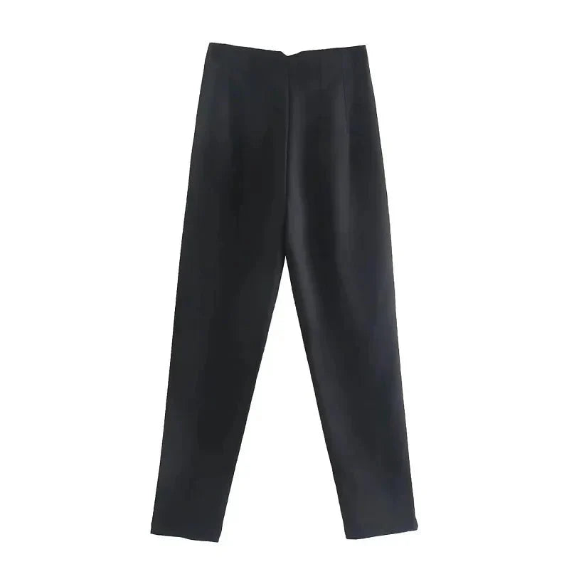 Formele Cropped Broek met Hoge Taille