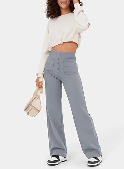 High-Waisted Broek – Elastische Taille en Stijlvol Ontwerp