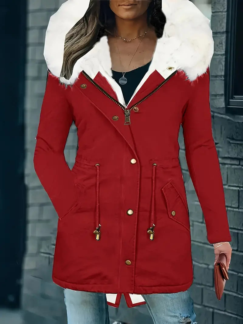 Dames Parka Winterjas met Kunstbont